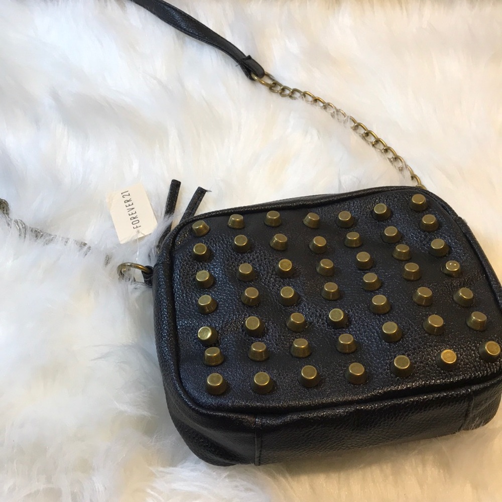 Forever 21 black studded Crossbody Bag